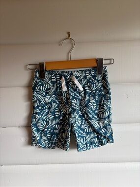 Ben Sherman Boys Linen Blend Tropical Print Pull-On Shorts Size 5